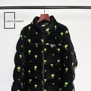 Vetements: RARE Space Alien Head Velvet Down Padded Puffer Jacket FW22